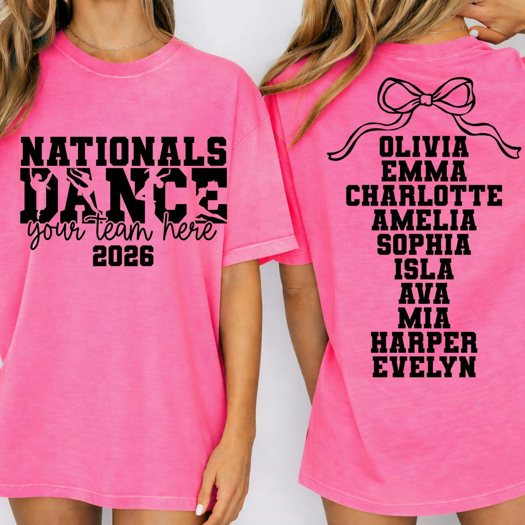 Dance Team Nationals customizable DTF transfer mockup