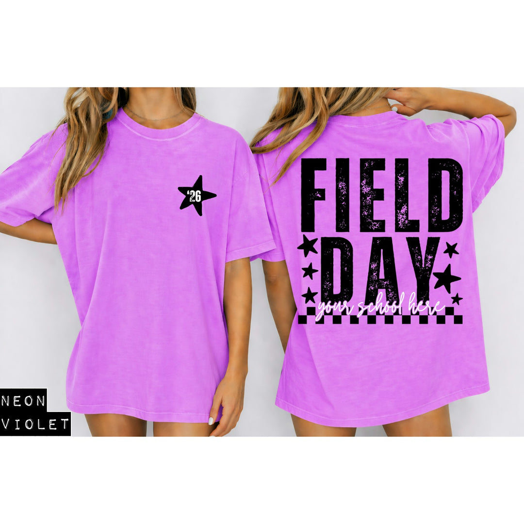 Field Day Stars customizable DTF transfer