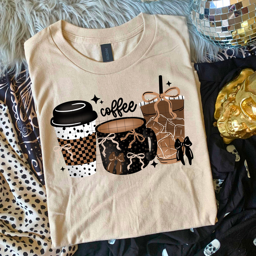 NEUTRAL COFFEE AND BOWS