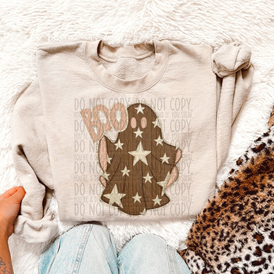 NEUTRAL QUILTED BOO GHOST