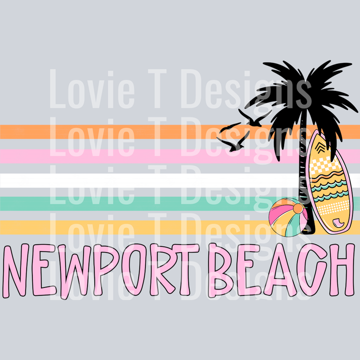Newport Beach Tropical – DTF Transfer
