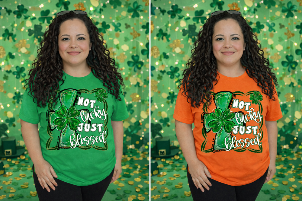 Not Lucky Just Blessed St. Patrick's Day DTF transfer design