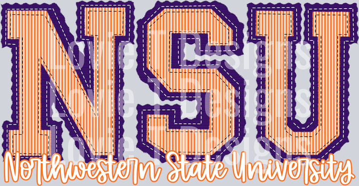 NSU  Northwestern State University PURPLE BASE AND ORANGE TOP PREPSTER