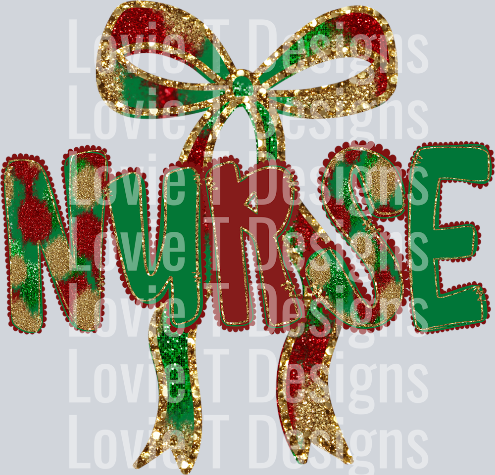 nurse Christmas Bow