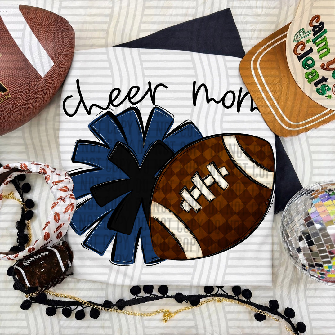 Cheer Mom DTF transfer in Navy & Black