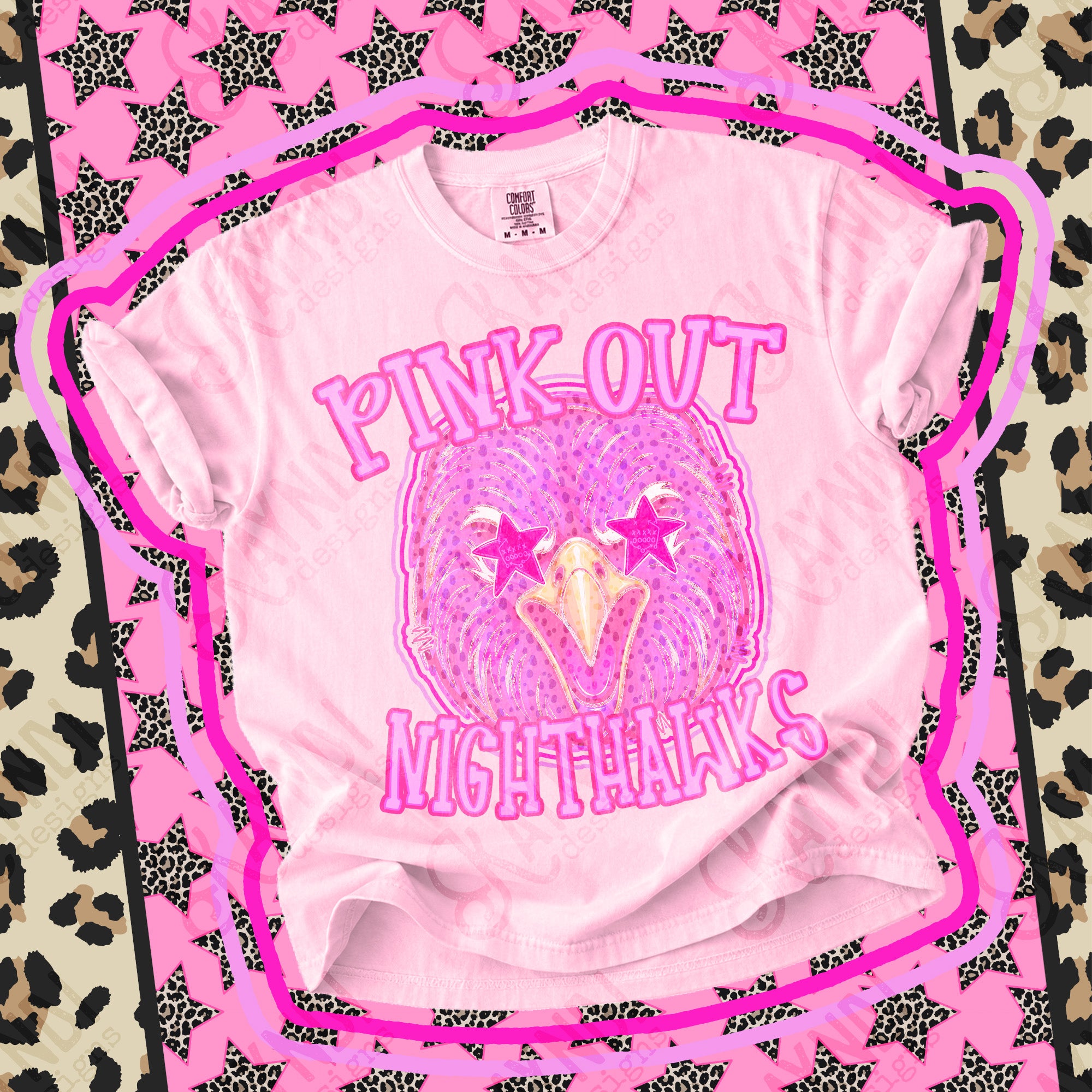 Pink Out Mascots Nighthawks 3 mockup