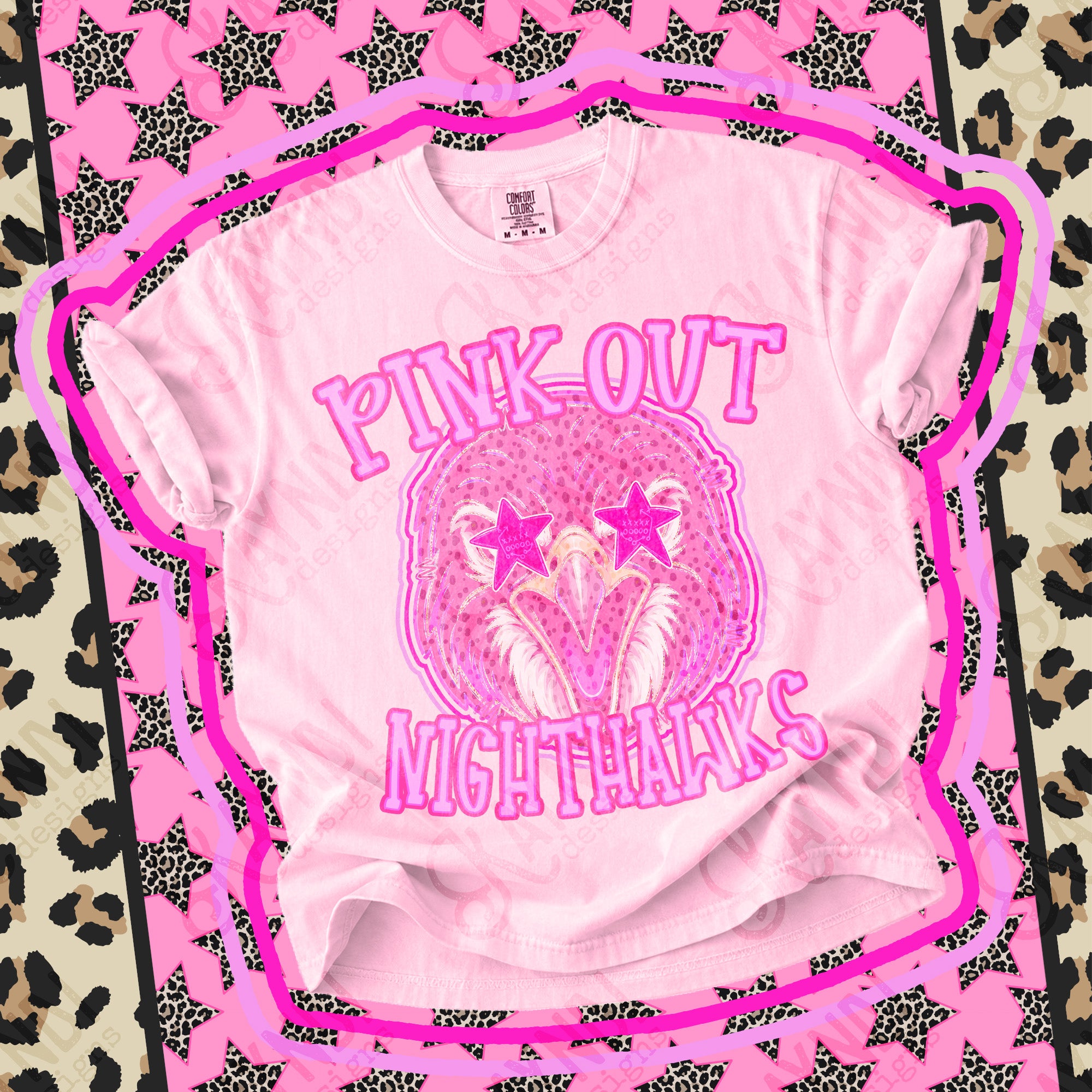 Pink Out Mascots Nighthawks mockup