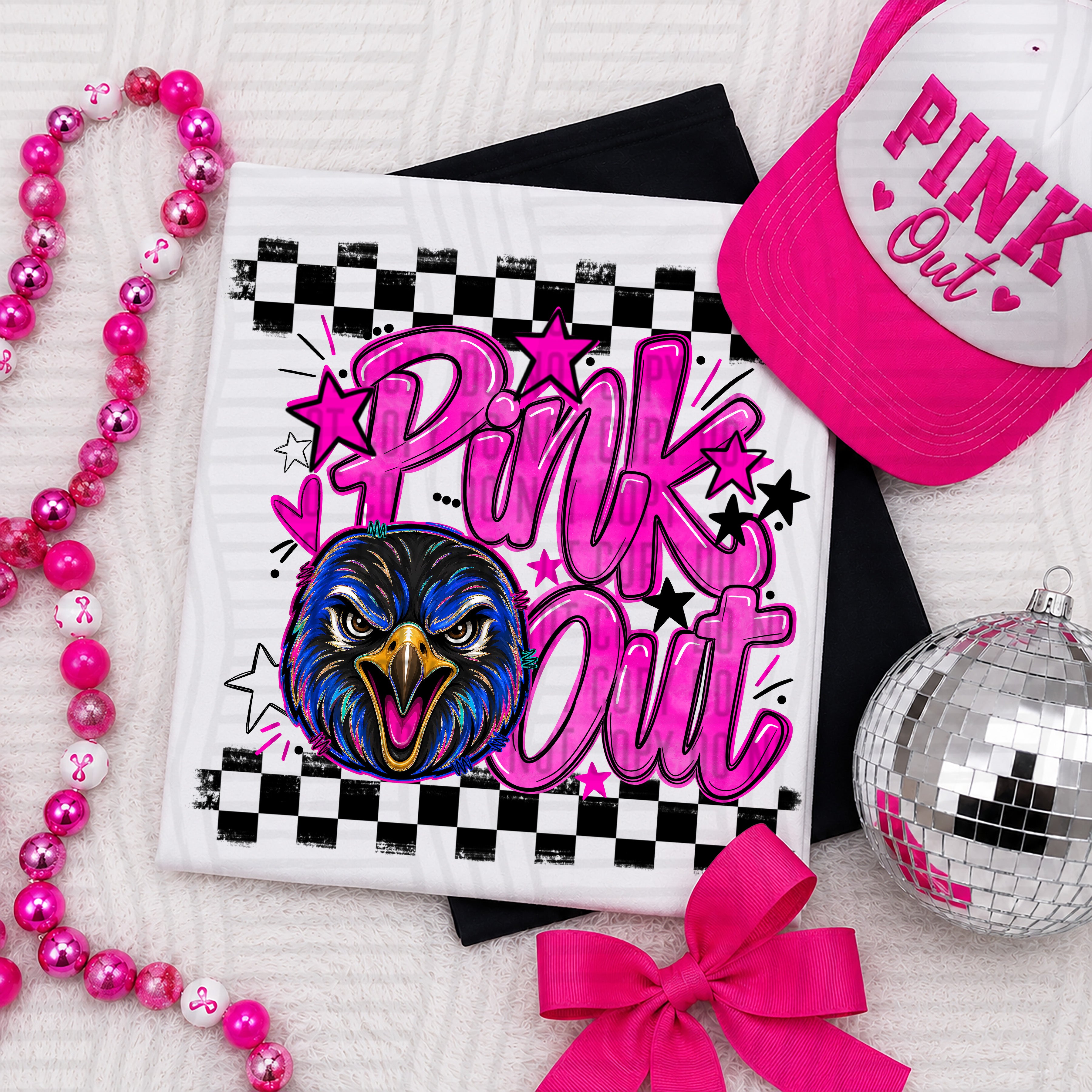 Pink Out Mascots CC Nighthawks design