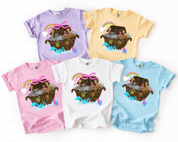 NOAH'S ARK WITH RAINBOW AND BOW ANIMALS SAFARI ADVENTURE