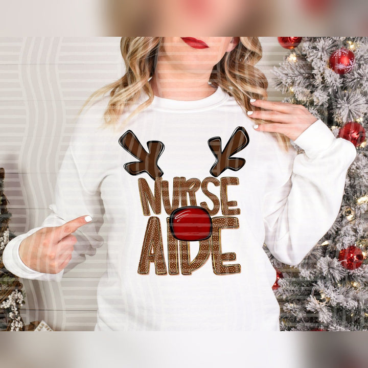 Nurse Aide Deer Antler School Staff DTF transfer