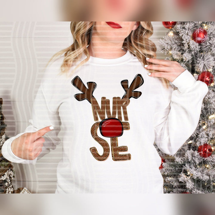 Nurse Deer Antler School Staff DTF transfer