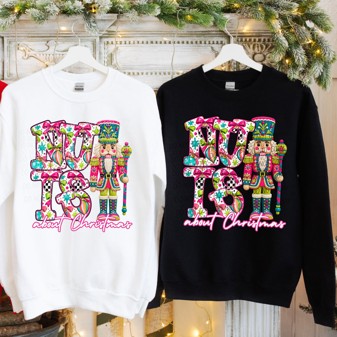 Nuts About Christmas Nutcracker DTF transfer mockup