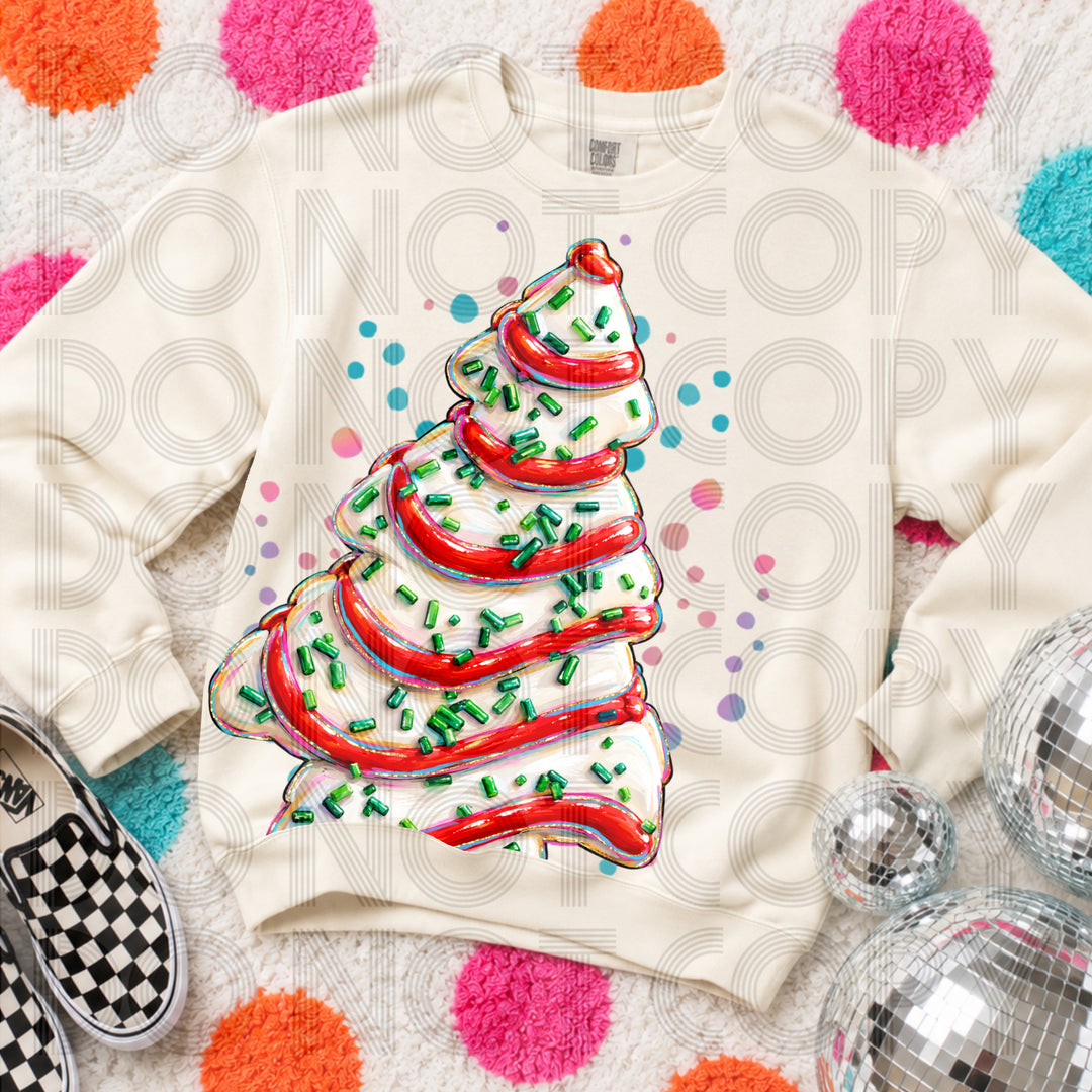 Oh Christmas Tree Without Words DTF transfer mockup