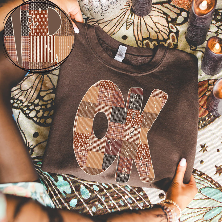 OK QUILTED DISTRESSED BROWNS