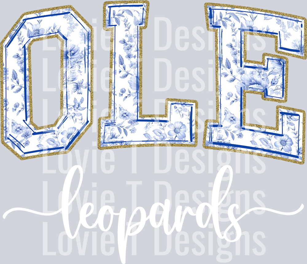OLE LEOPARDS BLUE TOILE