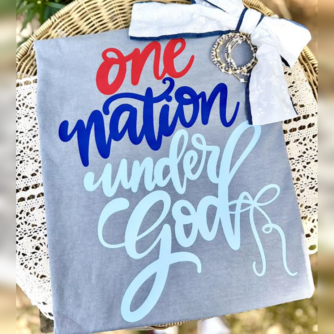 One Nation Under God Script – DTF Transfer