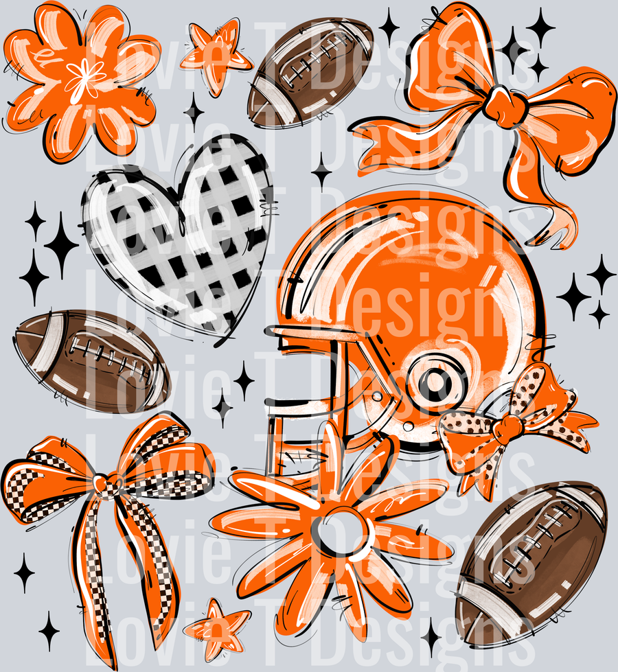ORANGE PLAY BALL FOOTBALL COLLAGE