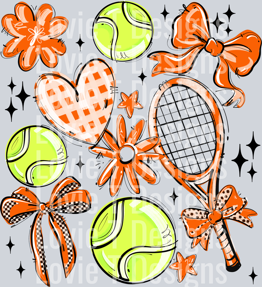 ORANGE PLAY BALL TENNIS COLLAGE