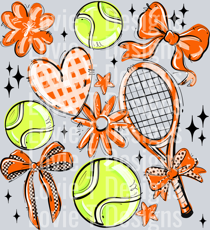ORANGE PLAY BALL TENNIS COLLAGE