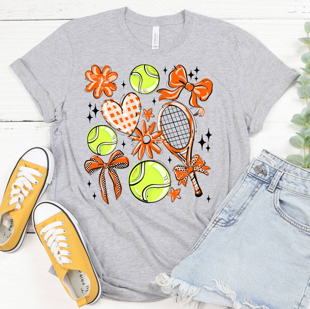 ORANGE PLAY BALL TENNIS COLLAGE