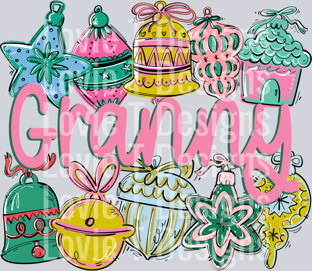 ORNAMENT NAME FRAME GRANNY