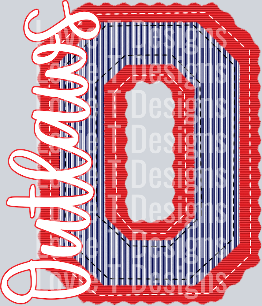 OUTLAWS RED BASE AND NAVY TOP O