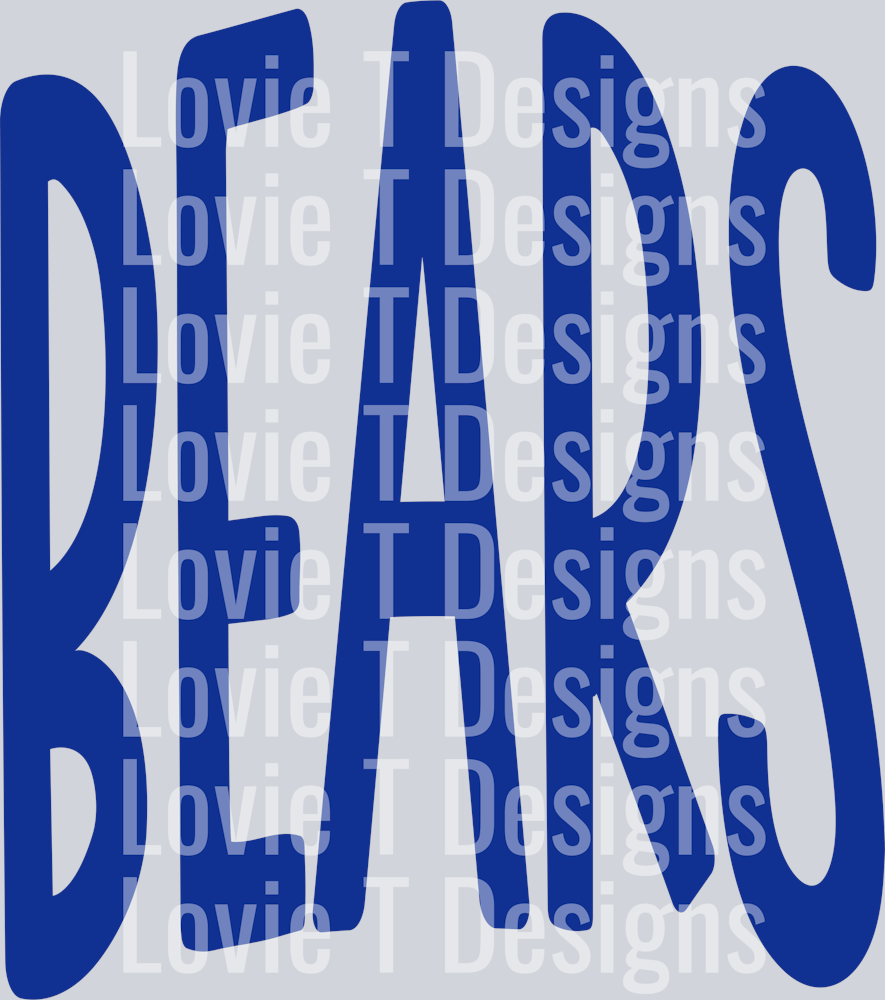 OVERSIZED MASCOTS BEARS ROYAL BLUE