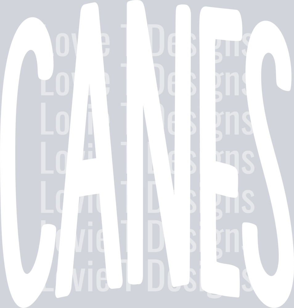 OVERSIZED MASCOTS CANES WHITE