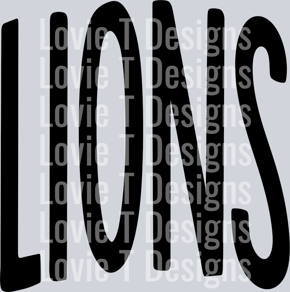 OVERSIZED MASCOTS LIONS BLACK