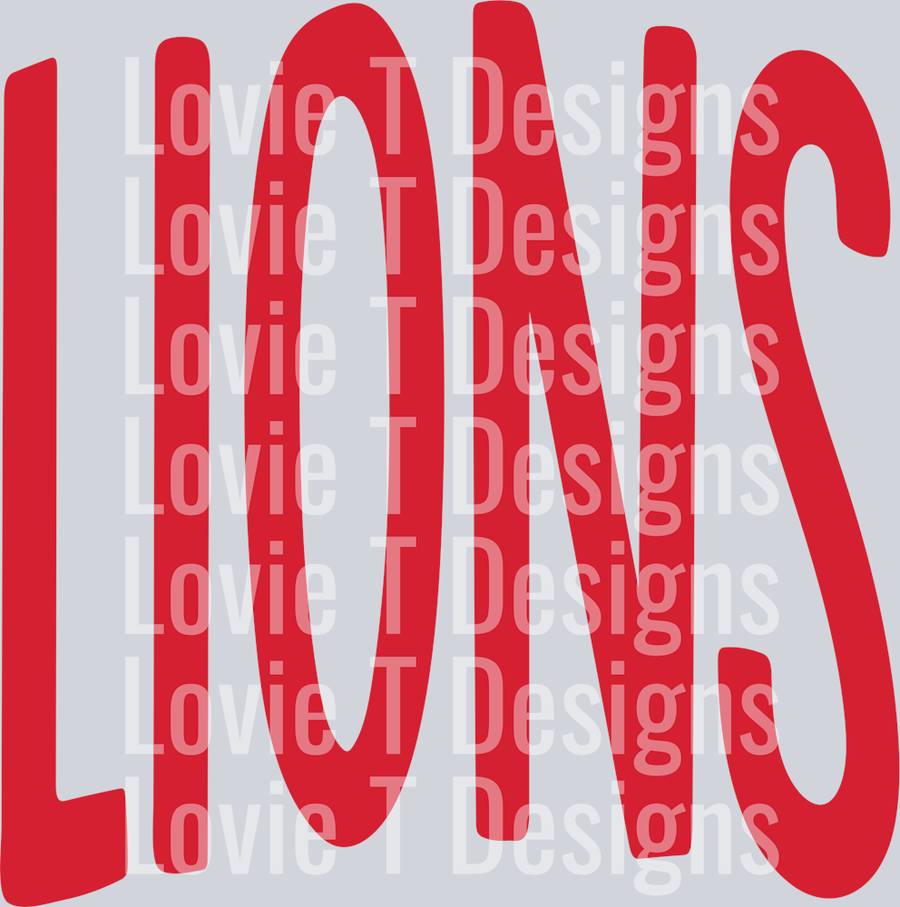 OVERSIZED MASCOTS LIONS RED