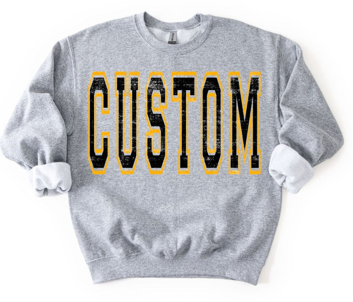 Oversized Varsity Style DTF transfer design