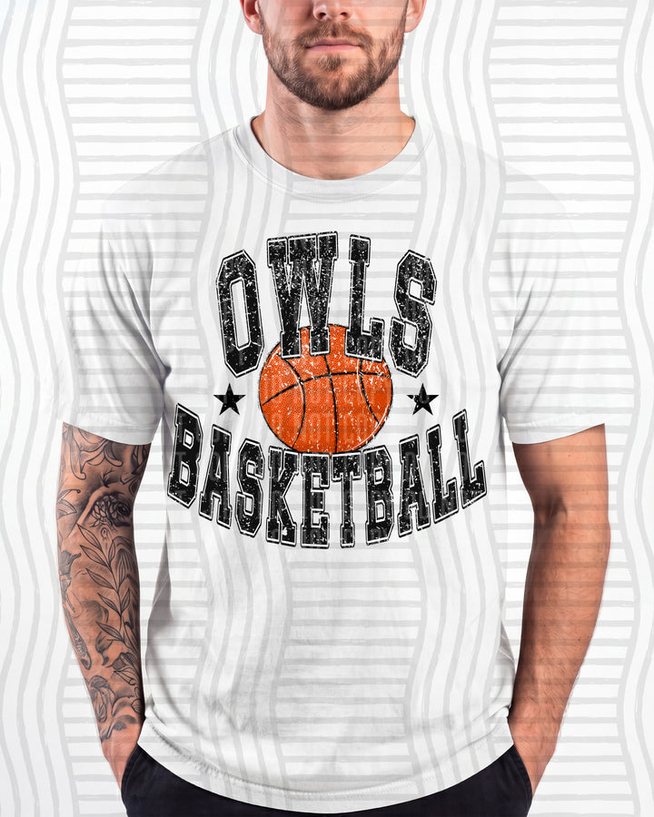 Owls Basketball Varsity Mascots DTF transfer