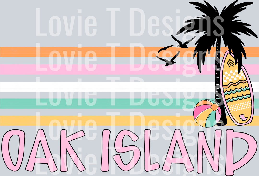 Oak Island Retro Stripe