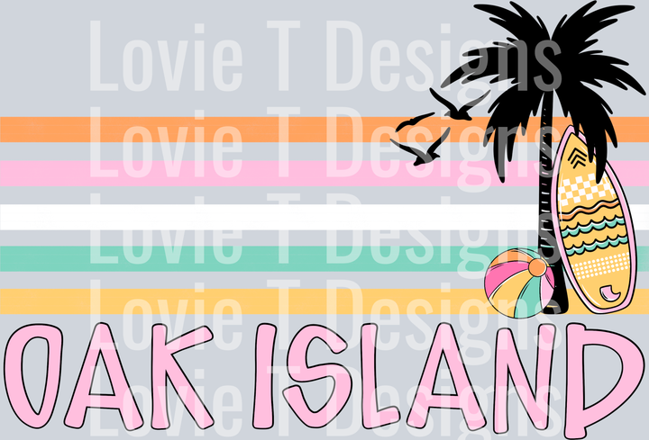 Oak Island Retro Stripe