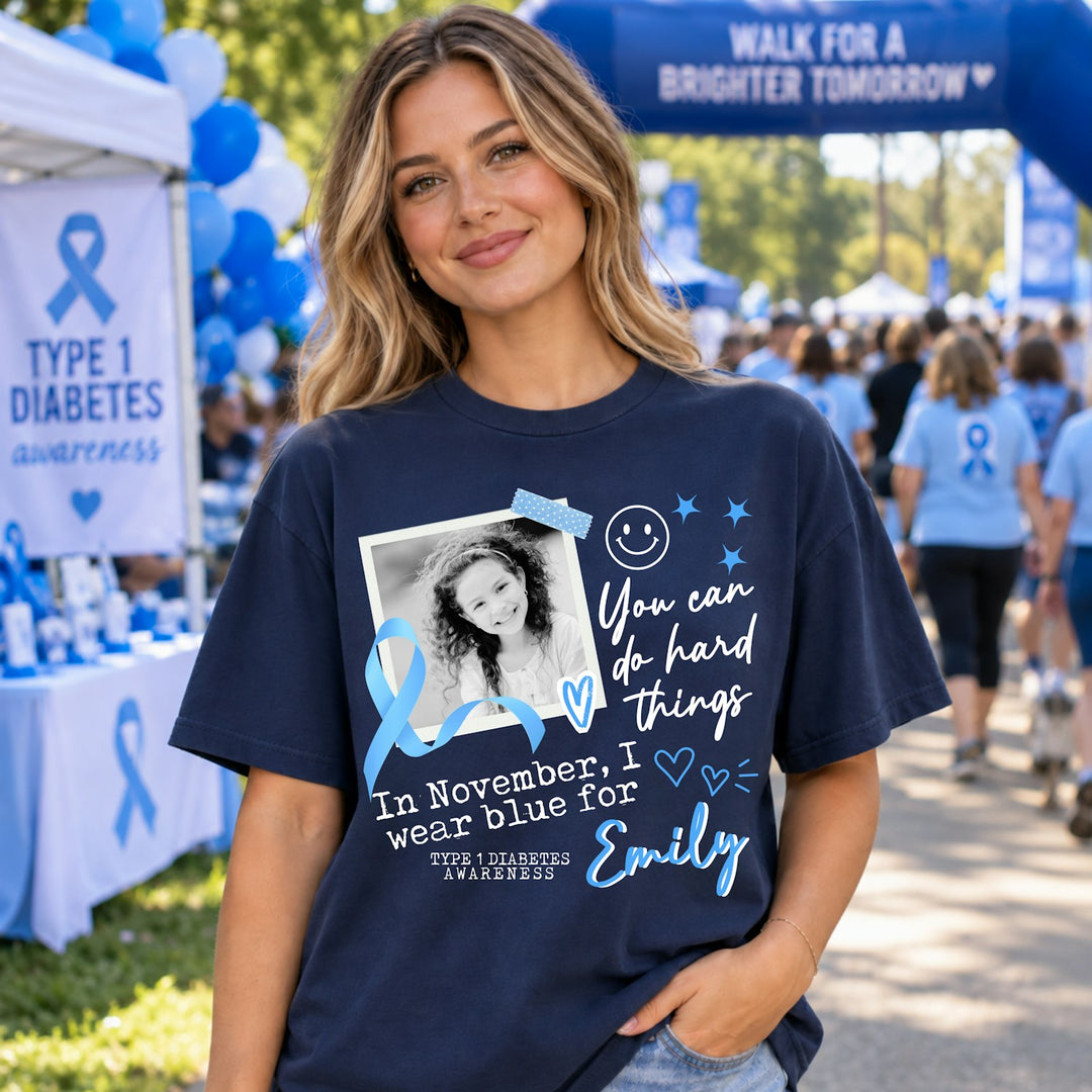 Type 1 Diabetes Awareness Photo customizable DTF transfer