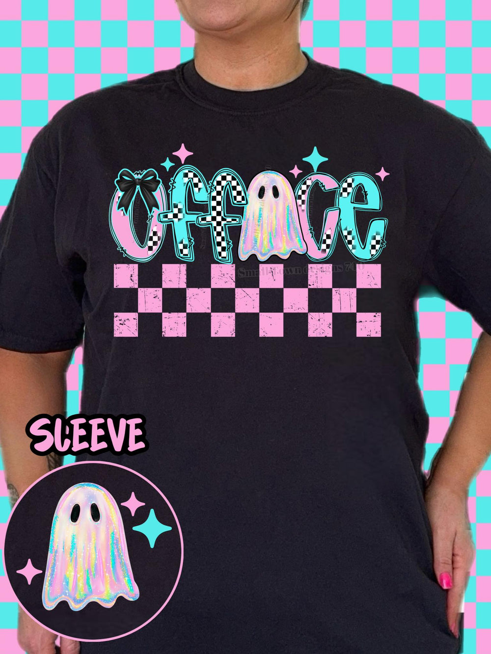 Office Holographic Ghost DTF transfer design – image 1