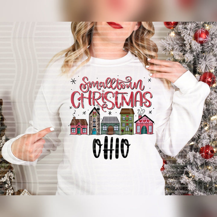 Ohio Smalltown Christmas States DTF transfer