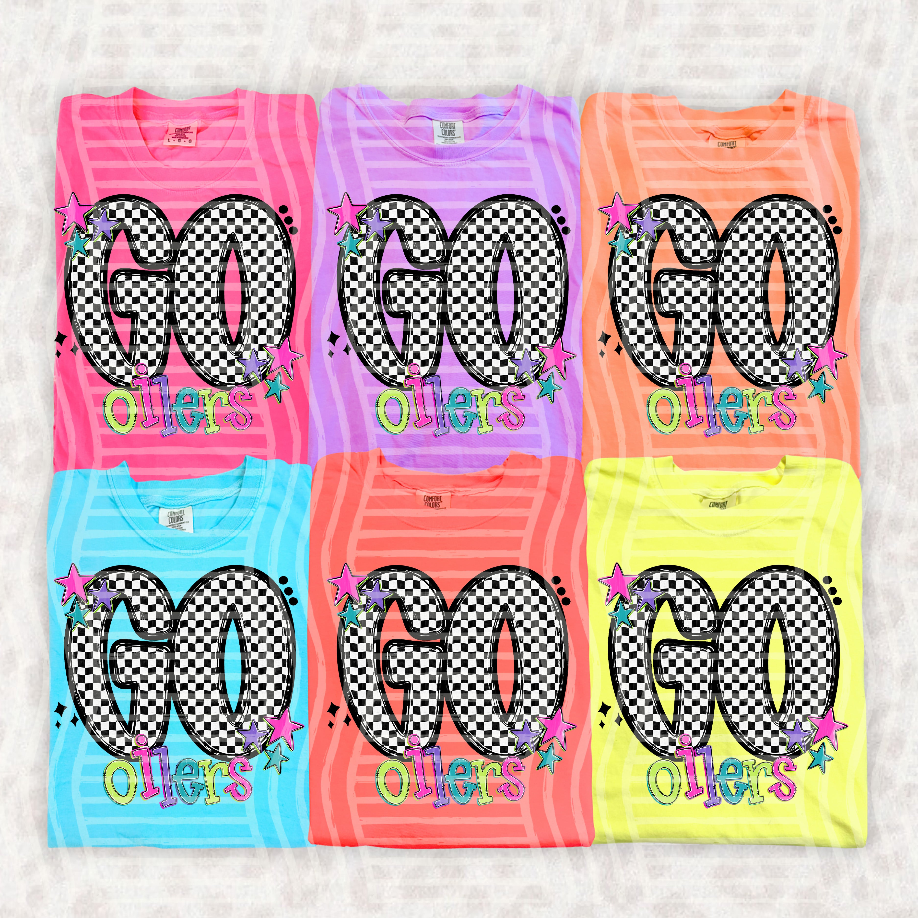 Go Checker Neons Mascots Oilers design