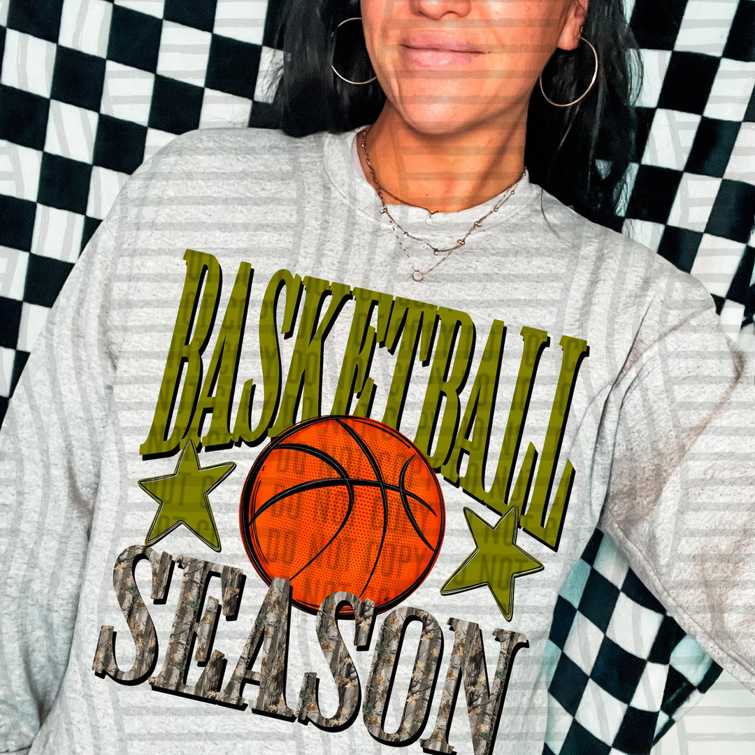 Olive Basketball Season DTF transfer