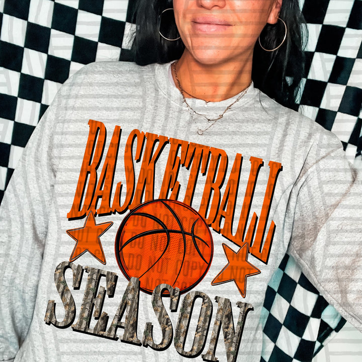 Orange Basketball Season DTF transfer