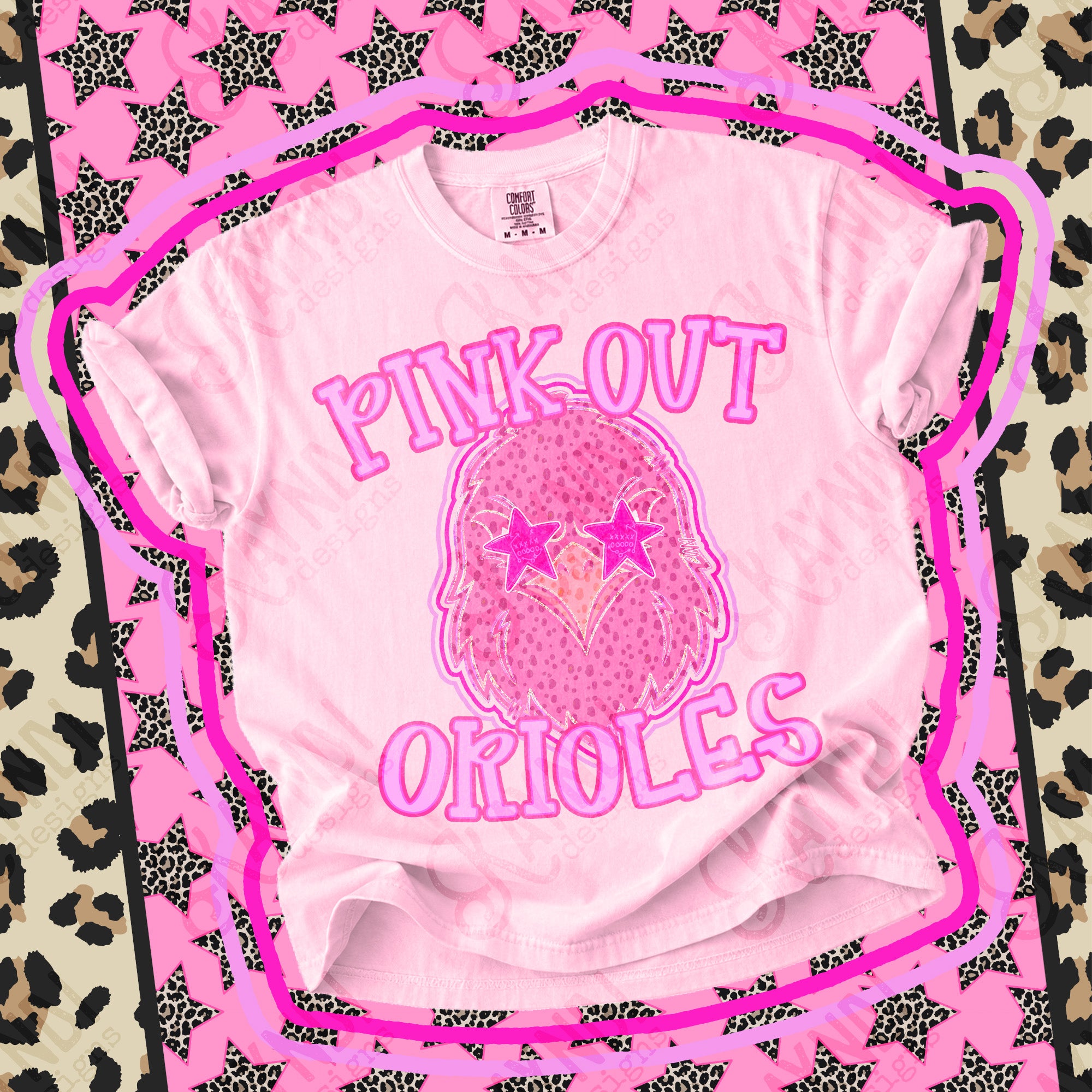 Pink Out Mascots Orioles mockup