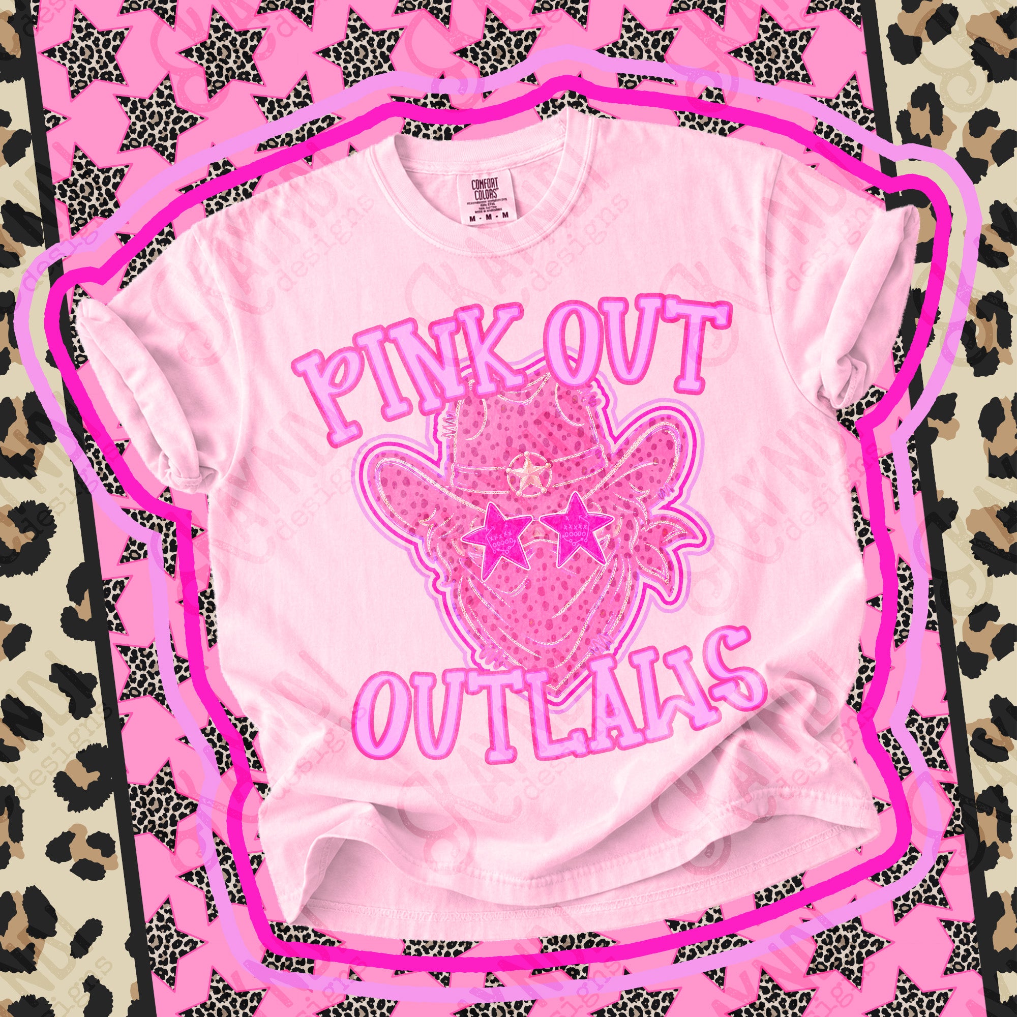 Pink Out Mascots Outlaws 2 mockup