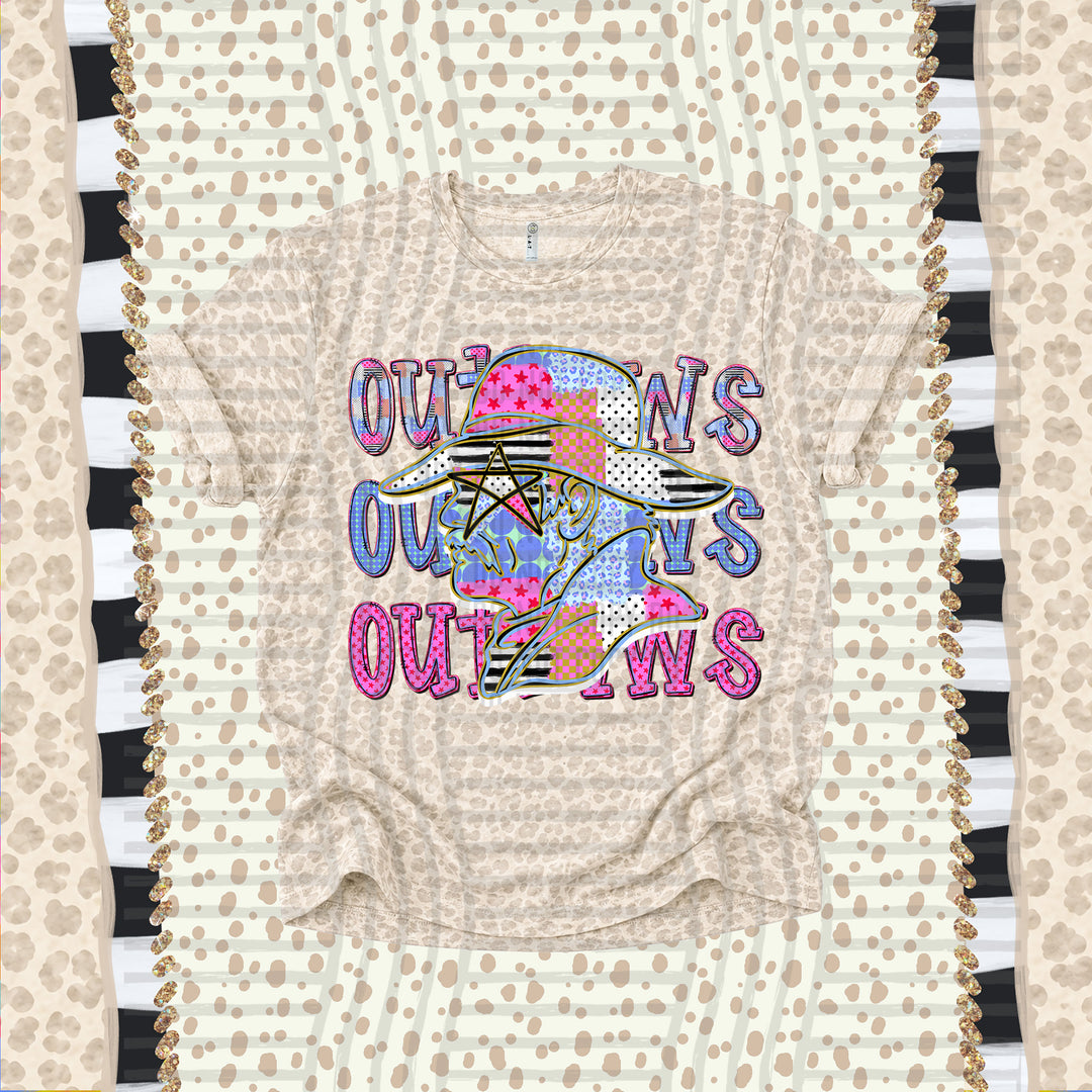 Outlaws Dolly Doodle mascot DTF transfer