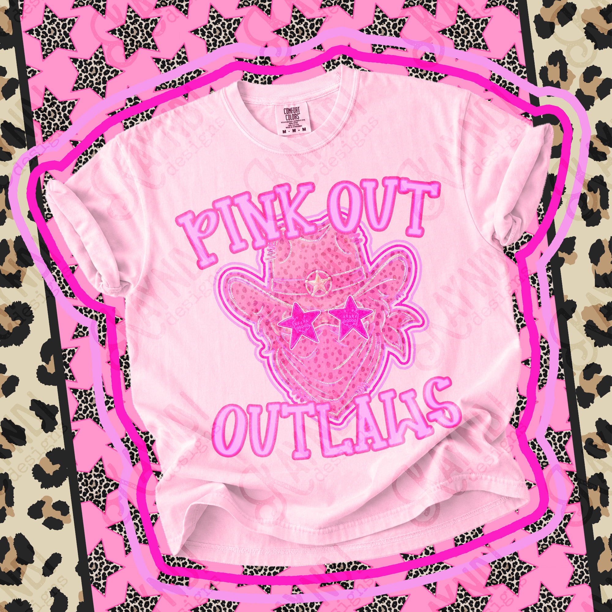 Pink Out Mascots Outlaws mockup