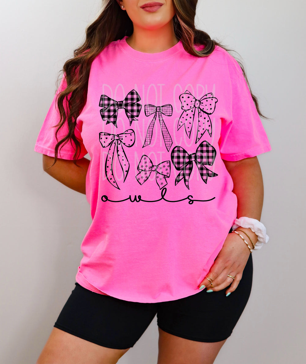 Owls Bow DTF transfer design – image 1