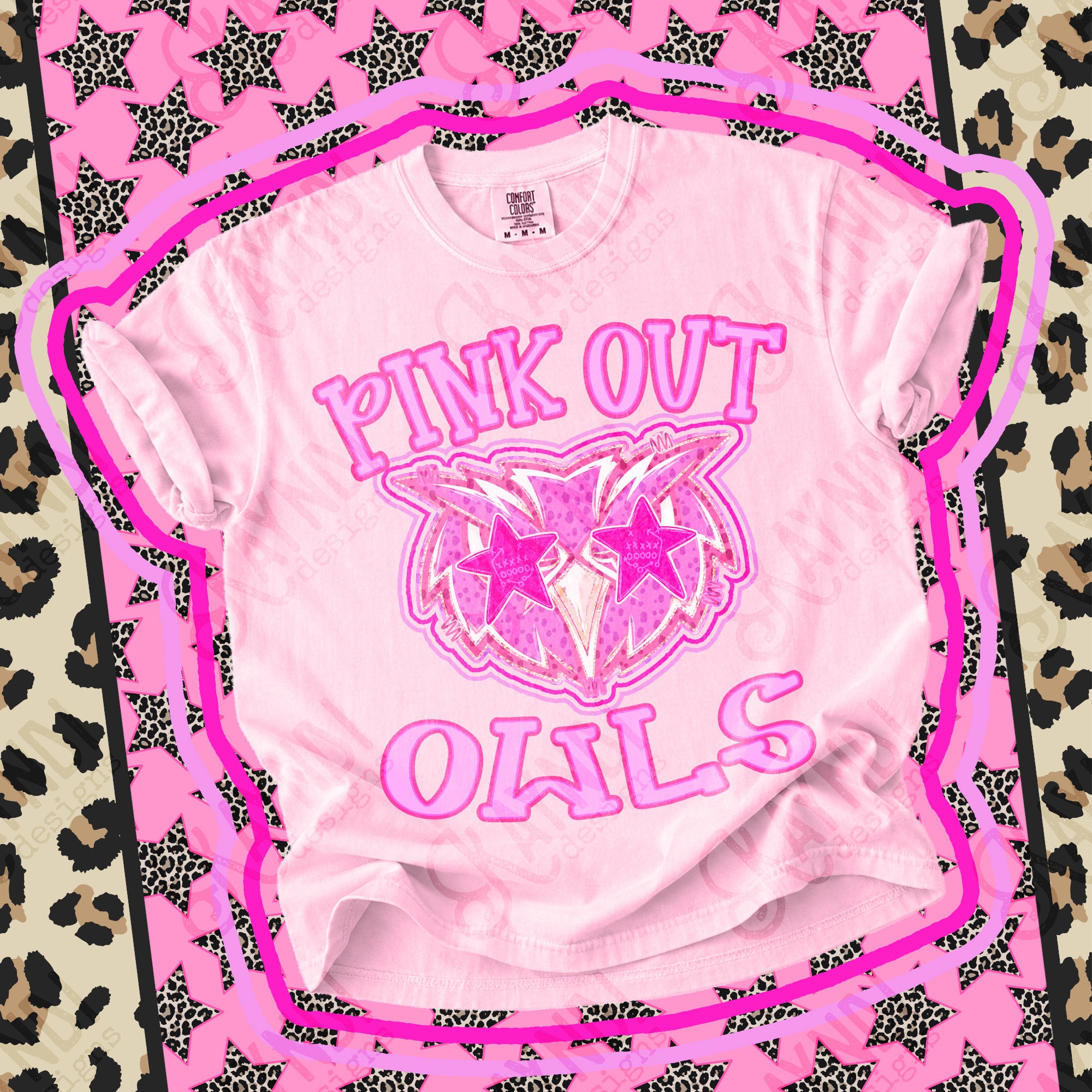 Pink Out Mascots Owls 3 mockup