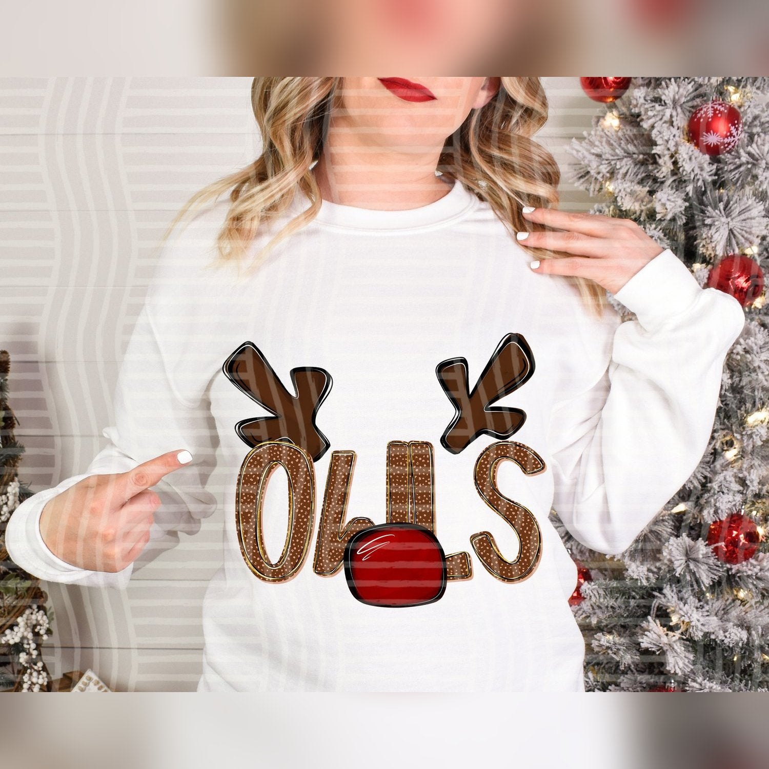 Deer Antler Mascots Owls design