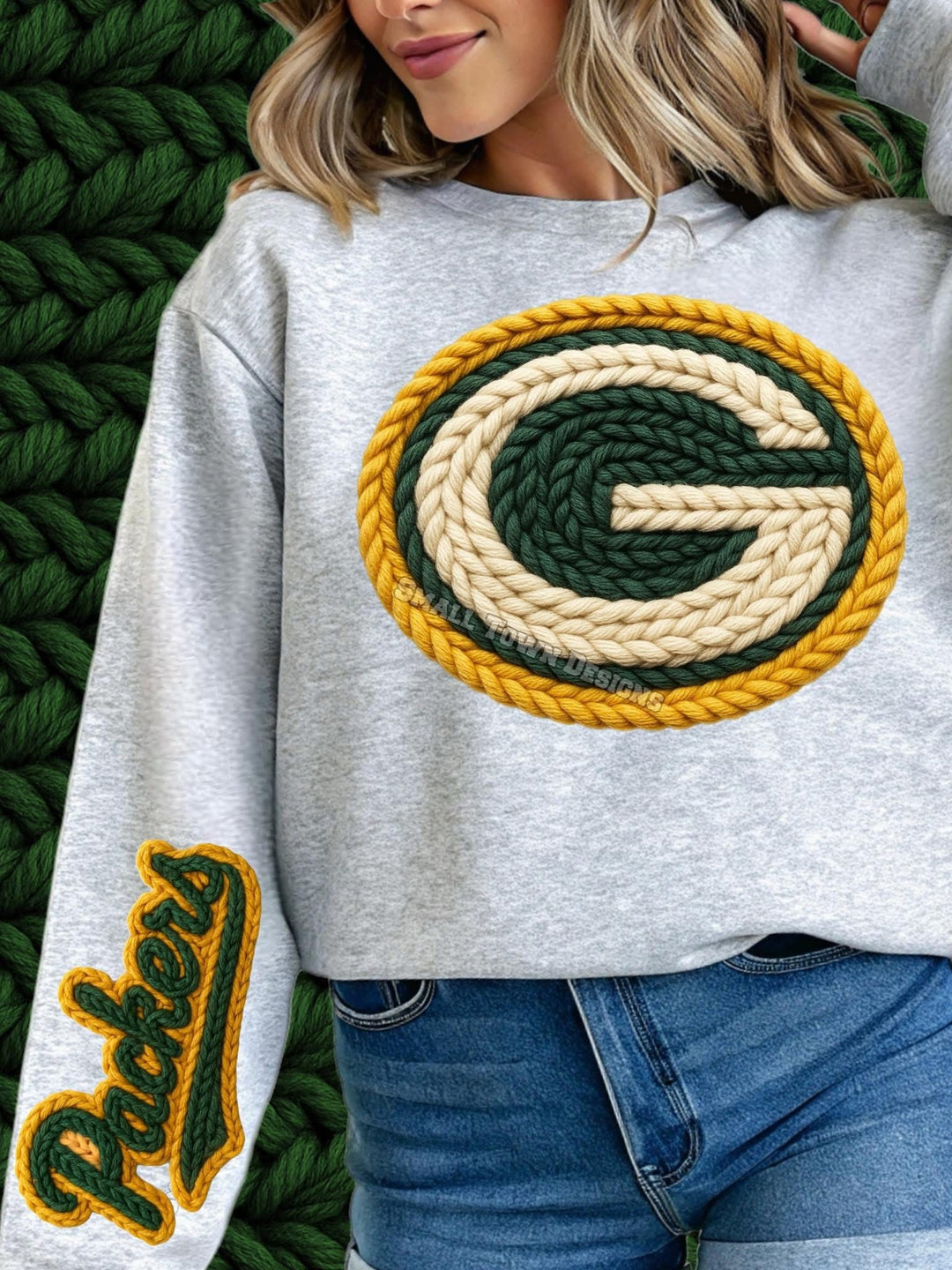 PACKERS FAUX YARN SLEEVE