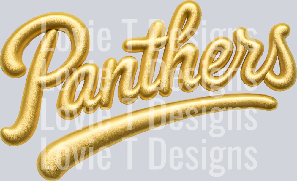 PANTHERS FAUX PUFF GOLD