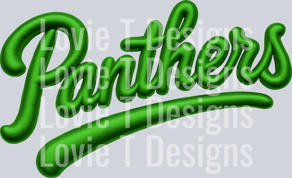 PANTHERS FAUX PUFF GREEN